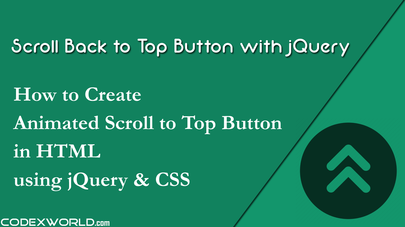 Create Scroll Back Top using jQuery and CSS - CodexWorld