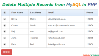 Delete multiple records from MySQL in PHP - CodexWorld