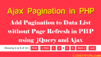 Ajax Pagination Using JQuery With PHP And MySQL - CodexWorld