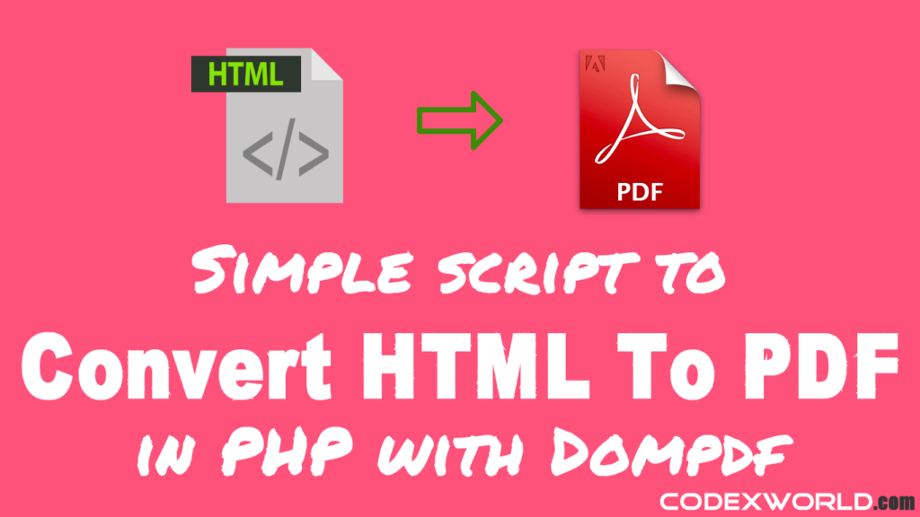 convert html to pdf in php