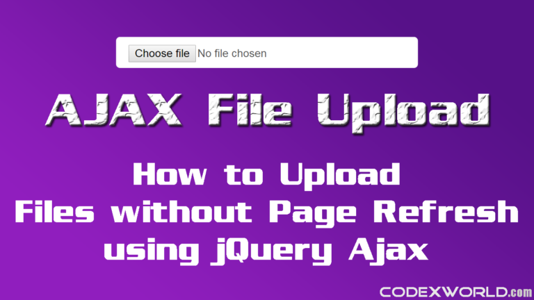 file upload in ajax jquery php