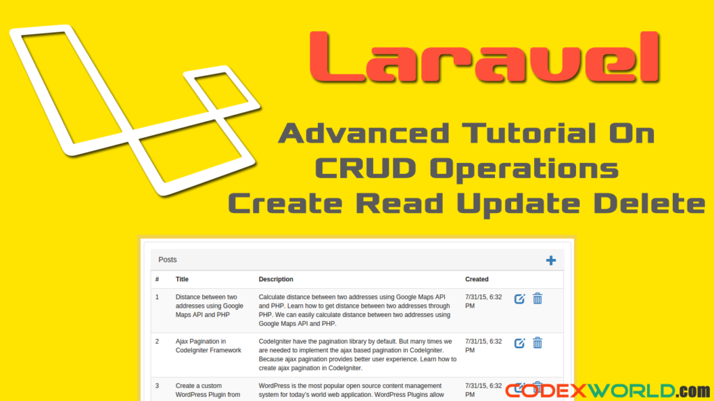 Laravel Tutorial Crud Create Read Update Delete Operations In Hot Sex 2845