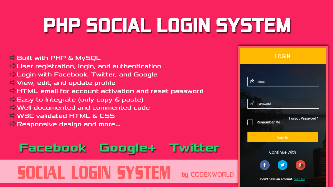 php-user-registration-social-login-syste