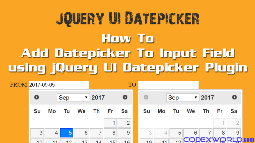 Add Datepicker To Input Field Using JQuery UI - CodexWorld