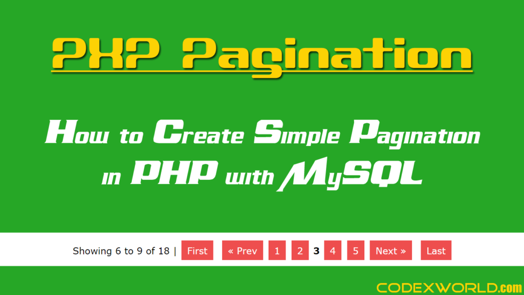 pagination php mysql