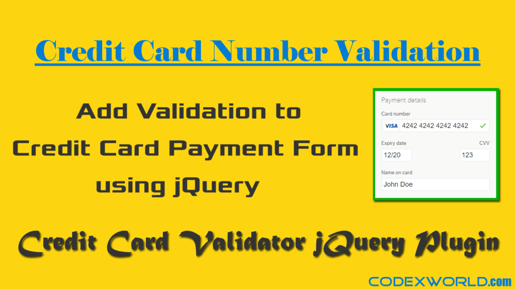 credit card validator jquery