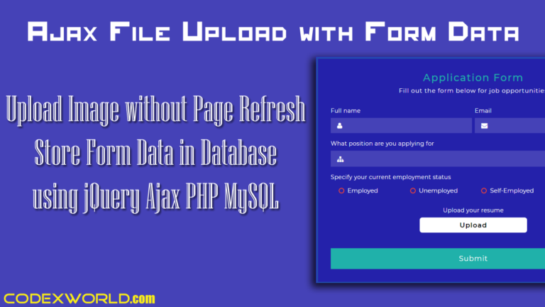 jquery ajax file upload multipart form data php