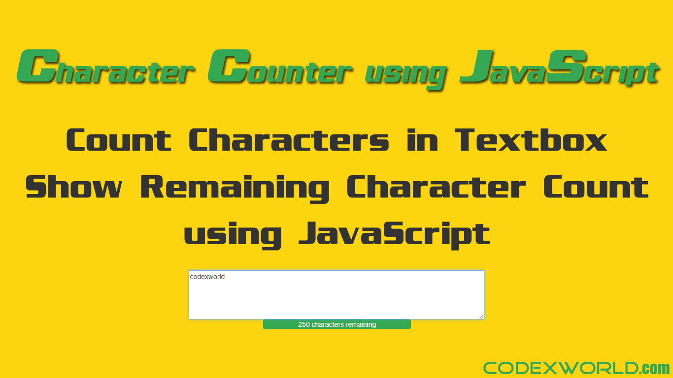 Textarea character counter