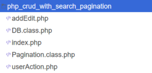 php-crud-with-search-pagination-files-structure-codexworld